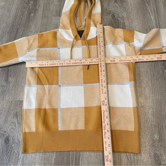 Rachel Roy Plaid Hooded Sweater Size Small - Picture 2 of 3